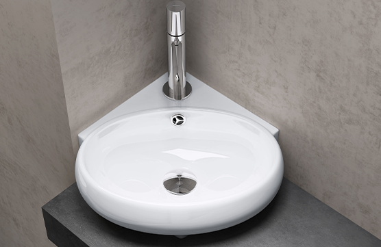Als Aufsatzwaschbecken
