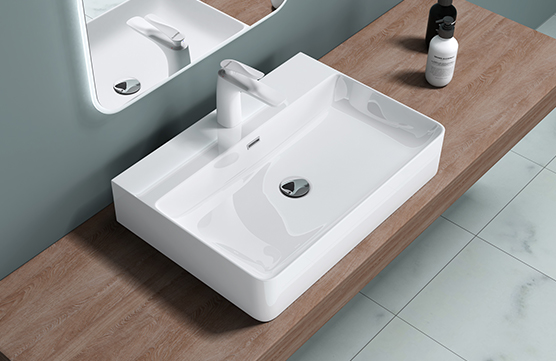 Als Aufsatzwaschbecken